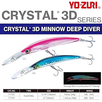 Amazon.co.jp: YO-ZURI(ヨーヅリ) ルアー クリスタル3Dミノー